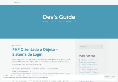 
                            4. PHP Orientado a Objeto – Sistema de Login | Dev's Guide