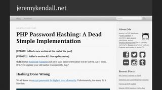 
                            8. PHP Password Hashing: A Dead Simple Implementation ...