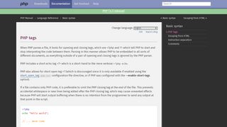 
                            13. PHP: PHP tags - Manual