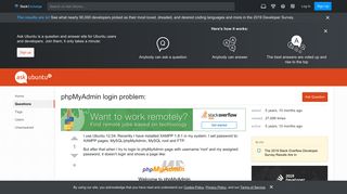 
                            11. php - phpMyAdmin login problem: - Ask Ubuntu