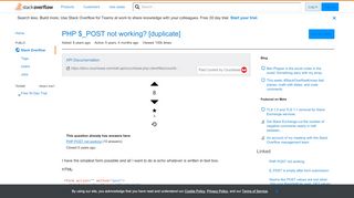 
                            6. PHP $_POST not working? - Stack Overflow