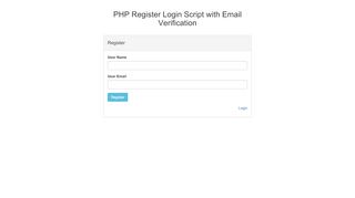 
                            3. PHP Register Login Script with Email Verification
