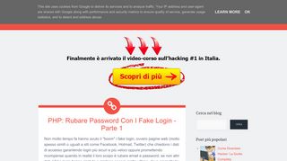 
                            13. PHP: Rubare Password Con I Fake Login - Parte 1 ~ Diventare Hacker