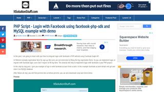 
                            10. PHP Script - Login with Facebook using facebook-php-sdk and ...