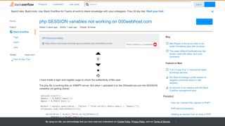 
                            13. php SESSION variables not working on 000webhost.com - Stack Overflow