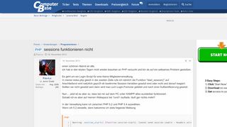 
                            5. PHP - sessions funktionieren nicht | ComputerBase Forum