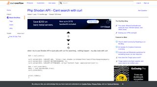 
                            5. Php Shodan API - Cant search with curl - Stack Overflow