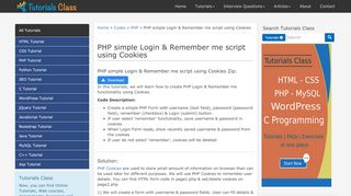 
                            7. PHP simple Login & Remember me script using Cookies - Tutorials ...