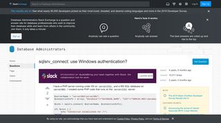 
                            12. php - sqlsrv_connect: use Windows authentication? - Database ...