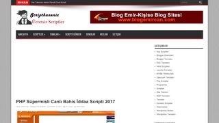 
                            11. PHP Süpermisli Canlı Bahis İddaa Scripti 2017 | Scripthaneniz