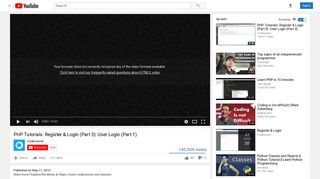 
                            2. PHP Tutorials: Register & Login (Part 5): User Login (Part 1) - YouTube