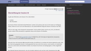 
                            6. PHP: Übermittlung der Session-ID - Manual