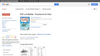 
                            10. PHP und MySQL - Praxisbuch für Kids - Google Books-Ergebnisseite