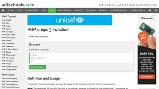 
                            5. PHP uniqid() Function - W3Schools