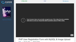 
                            10. PHP User Registration Form with MySQL & Image Upload | Clever ...