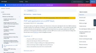 
                            5. PHP web application on a LAMP Stack - IBM Cloud