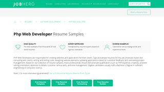 
                            7. Php Web Developer Resume Samples | JobHero