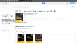 
                            12. PHP Web Development with Macromedia Dreamweaver MX 2004 - Rezultate Google Books