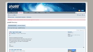 
                            2. phpBB • After login blank page - phpBB Directory