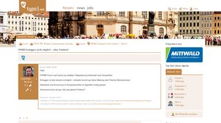 
                            2. PHPBB Einloggen nicht möglich - altes Problem? - Typo3.net