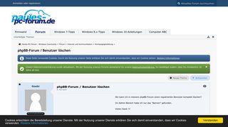 
                            3. phpBB-Forum / Benutzer löschen - Homepagegestaltung - Paules-PC ...