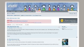 
                            1. phpBB • Hide Administrator User