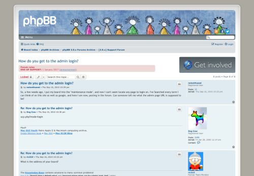 
                            3. phpBB • How do you get to the admin login?