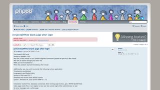 
                            1. phpBB • [resolved]White blank page after login