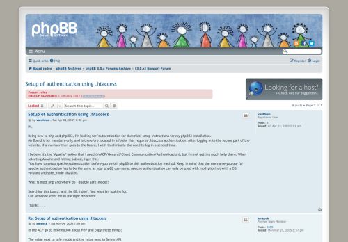 
                            1. phpBB • Setup of authentication using .htaccess