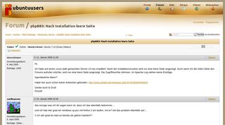 
                            3. phpBB3: Nach Installation leere Seite › Netzwerke, Server › Ältere ...