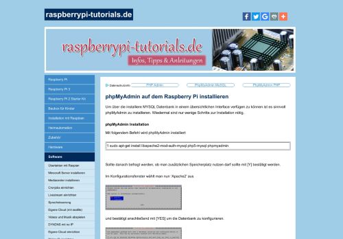 
                            8. phpMyAdmin auf dem Raspberry Pi installieren - Raspberry Pi Tutorials