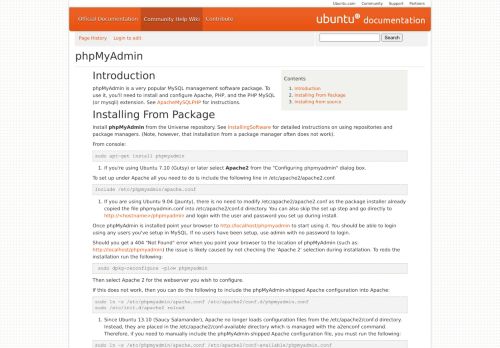 
                            4. phpMyAdmin - Community Help Wiki - Ubuntu Documentation