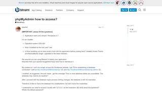 
                            6. phpMyAdmin how to access? - WordPress - Bitnami Community