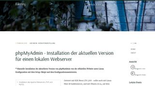 
                            6. phpMyAdmin - Installation der aktuellen Version für einen lokalen ...