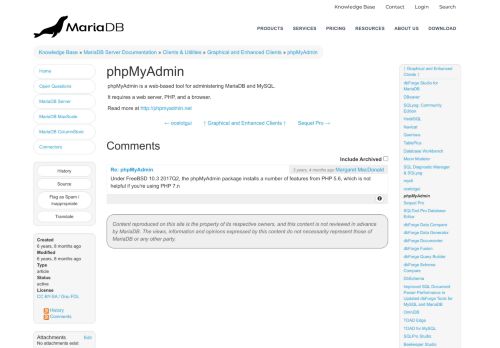 
                            8. phpMyAdmin - MariaDB Knowledge Base