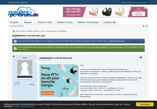 
                            13. phpMyAdmin und all-inkl.com - PHP/MySQL - Paules-PC-Forum ...