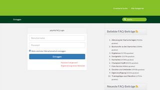 
                            5. phpMyFAQ Login - Rennsteiglauf-FAQ