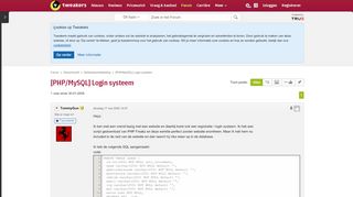 
                            13. [PHP/MySQL] Login systeem - Programming - GoT