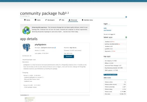 
                            12. phpPgAdmin - Showcase details | Community Package Hub