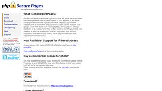 
                            13. phpSecurePages - A PHP module to give secure web login to your ...