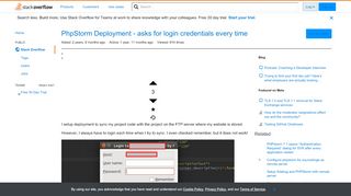 
                            7. PhpStorm Deployment - asks for login credentials every ...