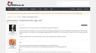 
                            10. phpvirtualbox - Funktionierendes Login, wie? | BSDForen.de - Die ...