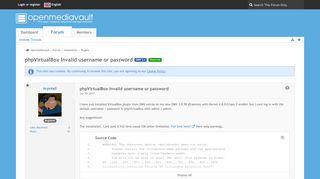 
                            7. phpVirtualBox Invalid username or password - Plugins - openmediavault