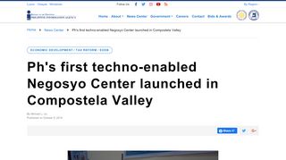 
                            12. Ph's first techno-enabled Negosyo Center launched in Compostela ...