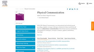 
                            11. Physical Communication - Journal - Elsevier