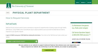 
                            12. Physical Plant Department : University of Vermont