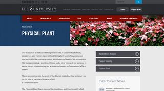 
                            6. Physical Plant - Lee University