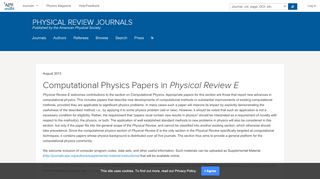 
                            11. Physical Review Journals - Computational Physics Papers in Physical ...