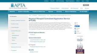 
                            3. Physical Therapist Centralized Application Service (PTCAS ...