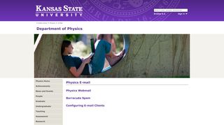 
                            5. Physics E-mail - KSU Physics - Kansas State University